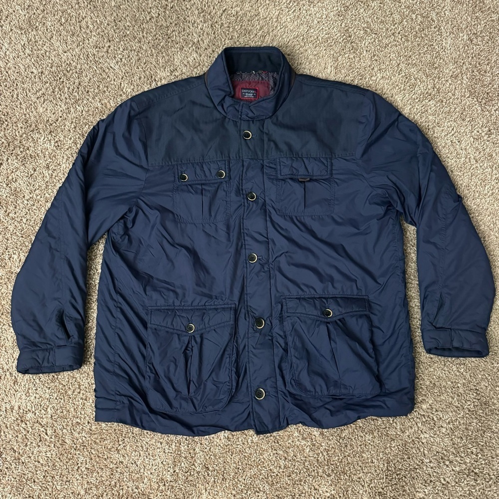 Untuckit Men’s‎ Lanson Navy Blue Full Zip Winter Jacket Size XXL
